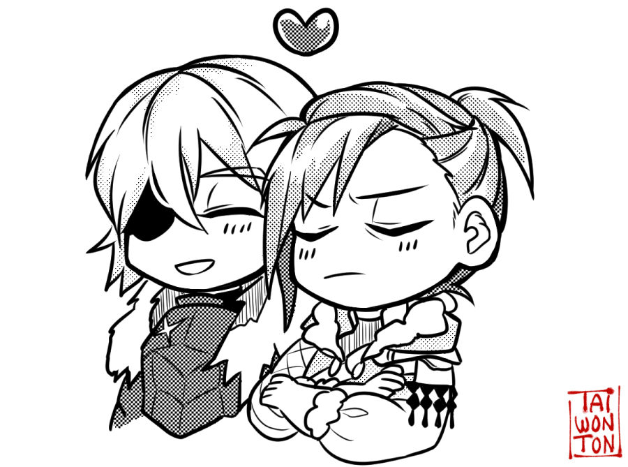 I don't think I ever posted these-- four #dimilix / #fraldarddyd icons made for dimilix week, the @dmfxanthology and one of the dmlx discords!