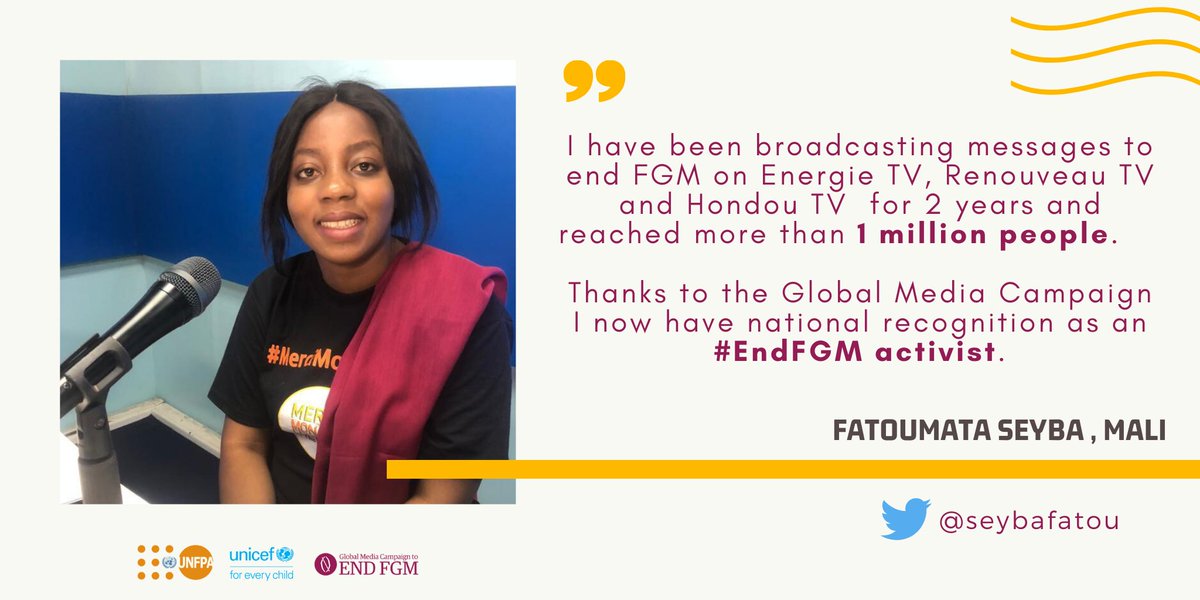 GPtoEndFGM's tweet photo. It doesn’t matter how old you are, how limited your resources are.
@SeybaFatou reached 1 million people advocating for #EndFGM
Want to know how?
Join us & @GMCEndFGM for a virtual training on #EndFGM campaigns under #COVID19.
Register https://t.co/0KSMqlpFxf
#FGM_COVID19 https://t.co/5G5geSCgFd