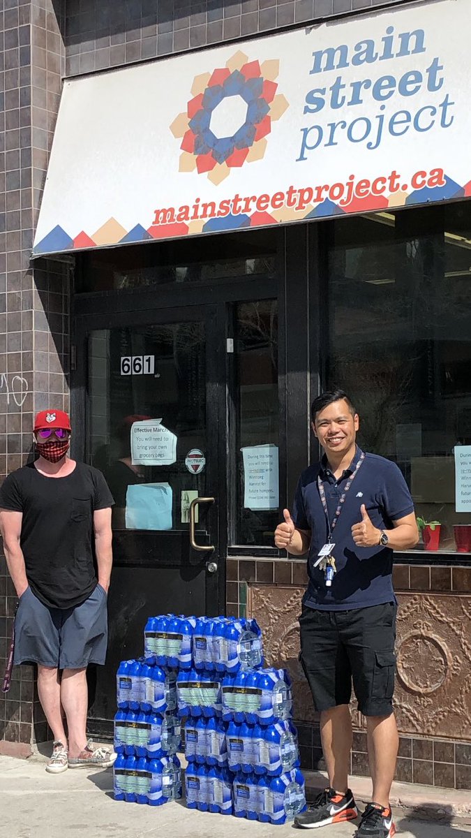 Our friends <a href="/MainStProject/">Main Street Project</a> are looking for water if you’re able. Also seedlings if that’s in your wheelhouse as they’re growing vegetables. You can fire them an email donations@mainstreetproject.ca  Nice to see you all and thank you for all you do 🙏