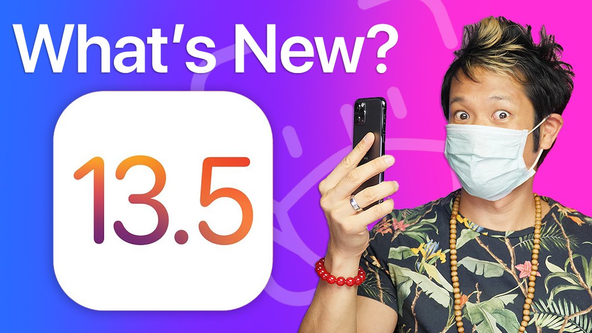 briantong's tweet photo. NEW VIDE DROP! What's new in iOS 13.5? Unlocking your iPhone w/ a facemask is easier, a new Contact Tracing API, and more! https://t.co/rrfnqiz08L https://t.co/pYjIMgf6fN