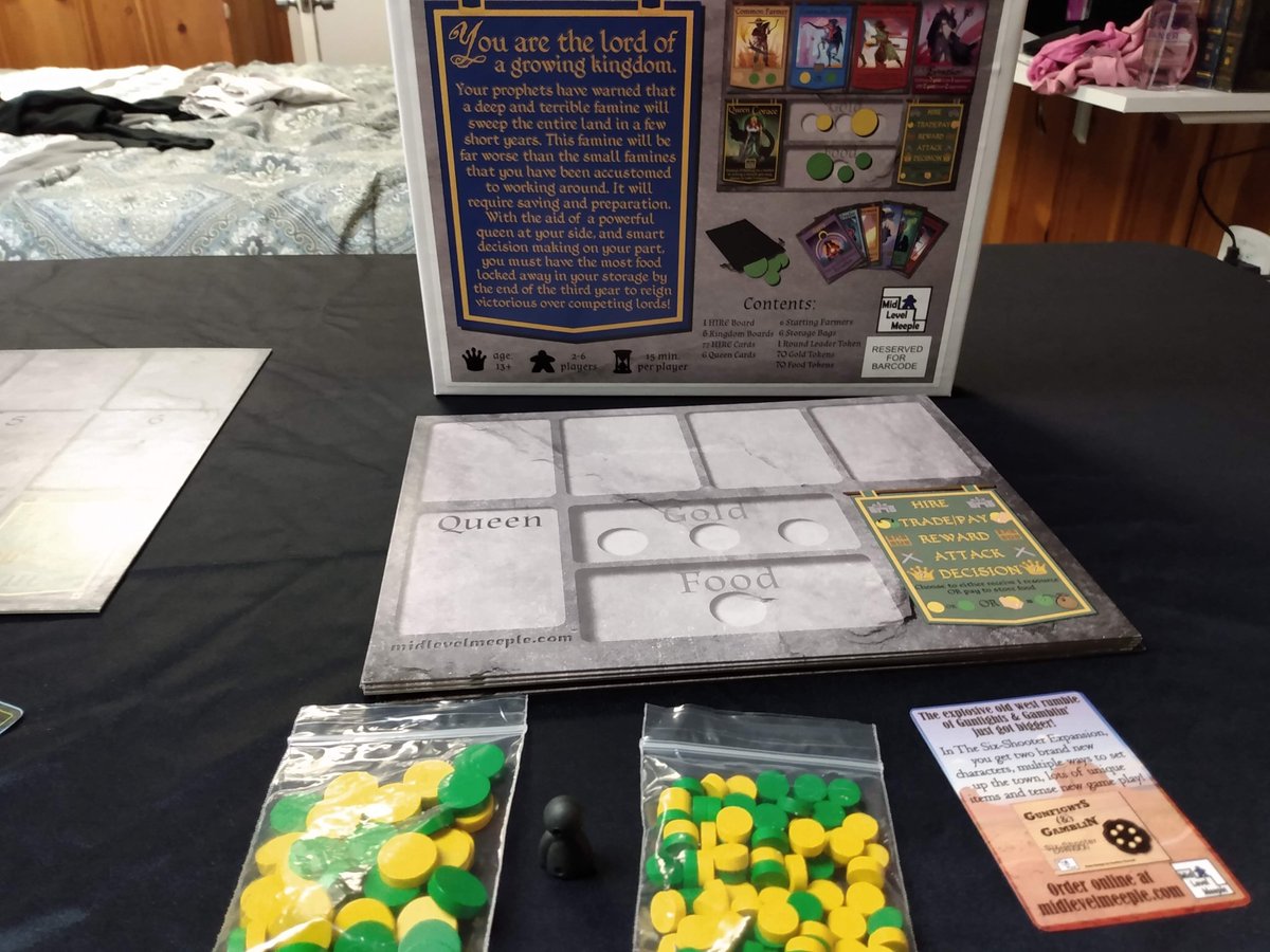 Exciting news! Prototypes of Fortune &amp; Famine just arrived and they look stellar! In particular, the giant-size, full color rule book and thick player mats are a treat to behold 🙂