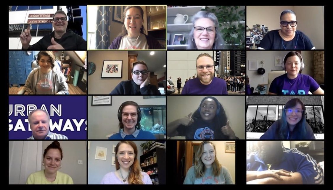 It’s Jessie Woods Day! Check out the team rocking our Street Level, <a href="/urbangateways/">Urban Gateways</a> and <a href="/teenartspass/">Teen Arts Pass</a>  shirts in honor of her and her vision 🎊.  Find out more about Jessie here:  urbangateways.org/the-urban-gate…