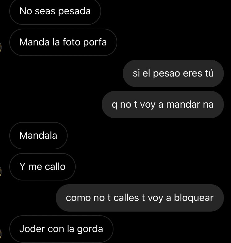 anafernandz7's tweet photo. pero xk sois así???????? esk ni ninguna mujer ni yo tenemos la necesidad de soportar cosas como estas, hacéoslo ver https://t.co/11WHKLKWMs