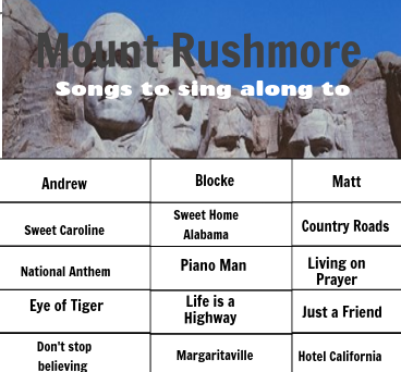 WinchMtRushmore's tweet photo. The Mount Rushmore of songs to sing along to!! What did we miss??? https://t.co/NhJPZKo62h