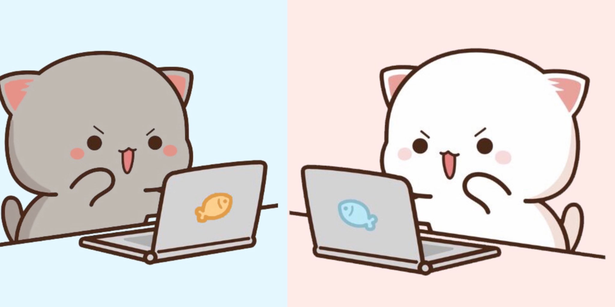 Пич и гома котики. Mochi cat goma. Peach and goma love. Котики чиби кавай. Пич и гома коты.