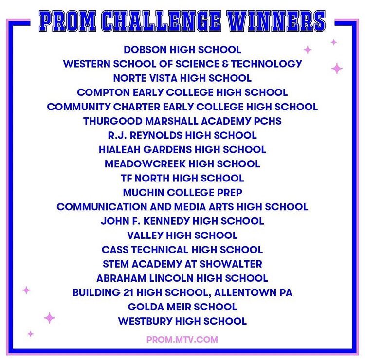 MHSSEAL's tweet photo. MHS are winners of the @whenweallvote and @MTV #promchallenge with helping students register to vote. We’ve won an invite to the MTV virtual prom-athon🎫!!! To get your virtual prom ticket go here to —> https://t.co/M0UnE17nO6 https://t.co/eu9urXp7uB