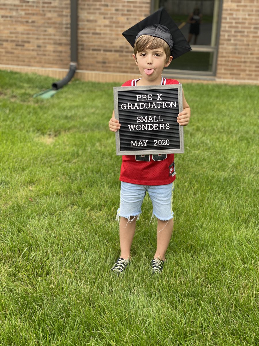 We have a pre-K graduate. He’s looking forward to kindergarten. We will celebrate with his buddy, Graham, even if he is a future Chief. 🤣
