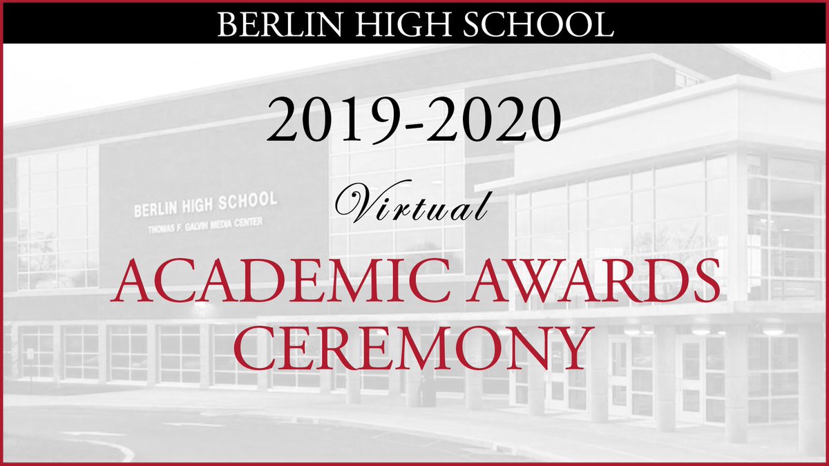 BHS_Berlin_CT's tweet photo. Our Virtual Academic Awards Ceremony is here! Watch now on our YouTube Channel ➡️ https://t.co/luoU4VYloC https://t.co/lhny93D7Gu