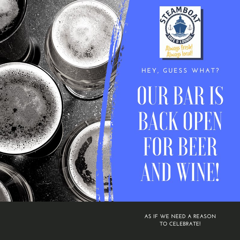 We are excited to announce - the bar is back open for beer 🍺 and wine 🍷 service!! #openforbusiness 

#portjefferson #Bridgeportferry #portjeffferry #bridgeport #bridgeportct #portjeffersonvillage #beerandwine