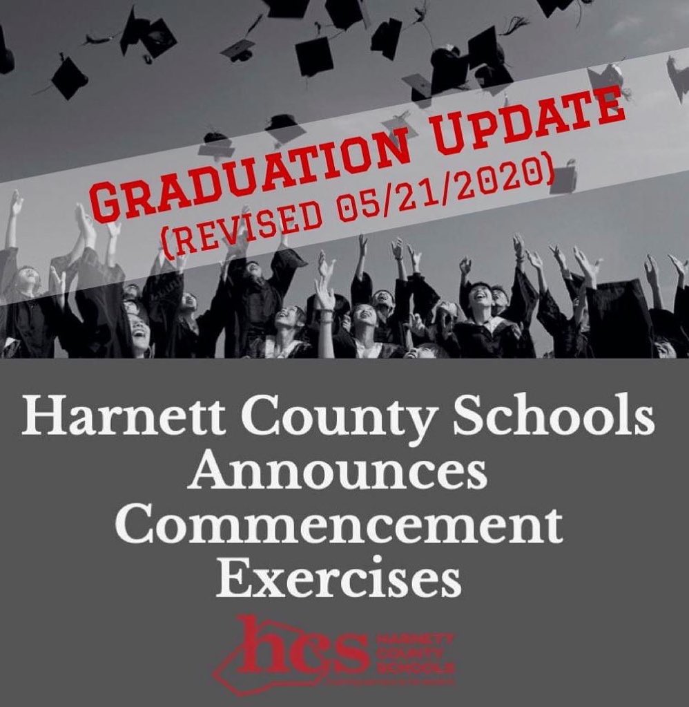 HarnettCoSchool's tweet image. Harnett County Schools has expanded Senior Ceremonies to the football stadiums at each high school.  Dressed in caps and gowns, each graduate will receive their diploma with up to 15 family members present. #weareHarnett #ClassOf2020 #Harnettstrong