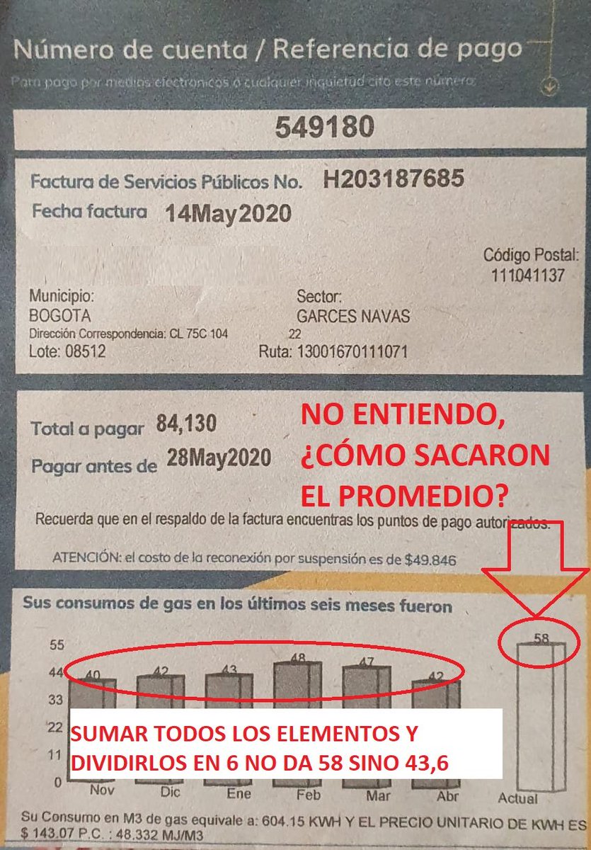 erpedrazar's tweet photo. @grupovanti no entiendo cómo sacan uds un promedio para determinar el consumo del mes. El recibo llegó costosísimo. Exijo mis derechos cómo usuario. https://t.co/qT1NNeE4mv