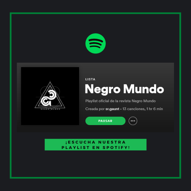 r_negromundo's tweet photo. 🌑 Hemos creado una #playalist en #Spotify con las canciones que inspiran a nuestros lectores y artistas cuando piensan en el concepto #NegroMundo. ¡Ya podéis seguirnos y colaborar aportando pistas! 🎻🎼
👇🏻👇🏻👇🏻 https://t.co/ZZHiMCXJKr https://t.co/rCgOQj9hky