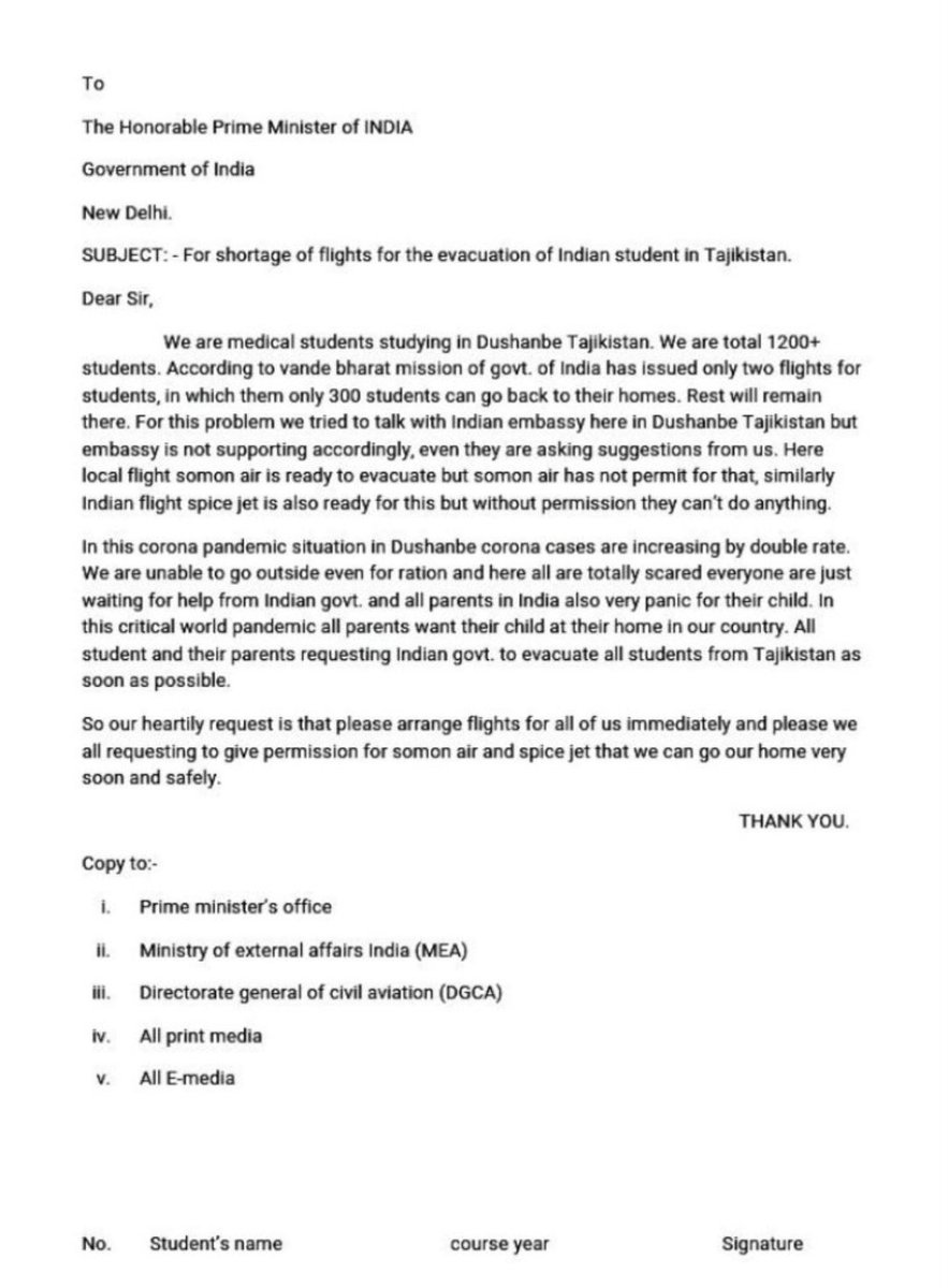 MrAmanDas1's tweet photo. It's humble request to @pmoindia plz ASAP possible evacuate to us from here n take us back to are motherland🇮🇳 @DrSJaishankar 
#StudentsStrandedInTajikistan 
@rashtrapatibhvn 
@ChhattisgarhCMO 
@aajtak https://t.co/19bkj8lsBx