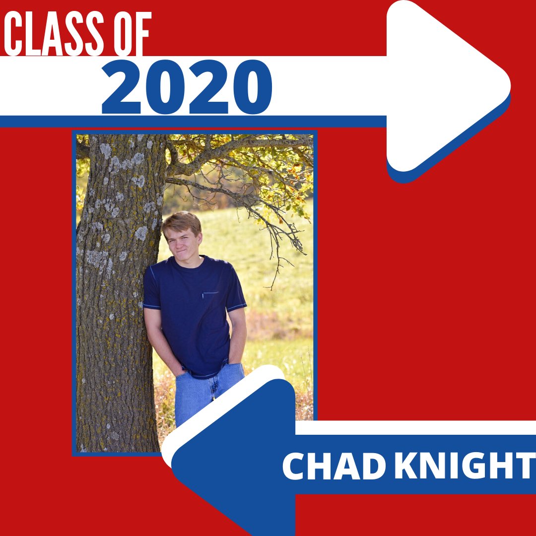 The last senior we are recognizing today is Chad Knight!!Congratulations Chad!