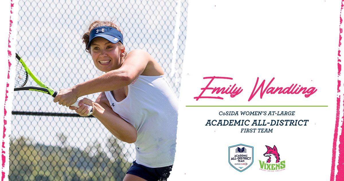 TEN | Sweet Briar's Emily Wandling named two-time @CoSIDAAcadAA Academic All-District selection #upupsweet <a href="/SweetBriaredu/">Sweet Briar College</a> <a href="/D3ASouthWomens/">D3ASouthWomens</a> #d3ten

FULL RELEASE: ow.ly/DX1P50zMWXO