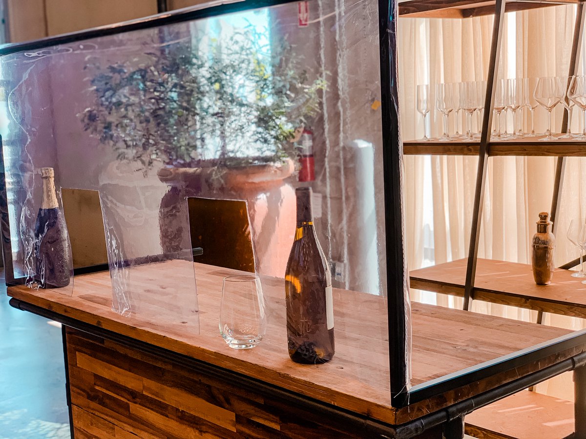 CPRandTents's tweet photo. Event Tip #4: Consider partitions for close-proximity areas.
For areas like bars, food stands, or smaller dining areas where social distancing will be difficult, consider renting or purchasing partitions like these to help keep your guests safe. 
https://t.co/SfXiUBDUEw https://t.co/TUKDPcZLZ4