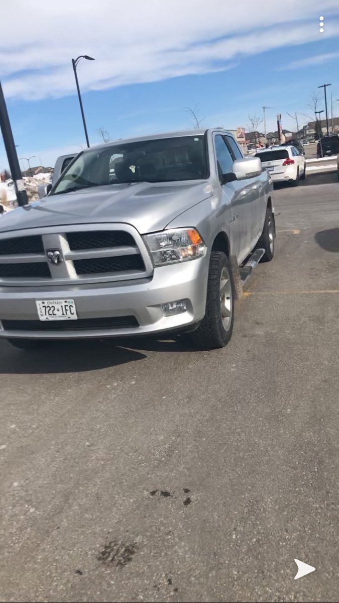 STOLEN last night in New Hamburg area. 2009 silver Dodge Ram. Any info please DM me