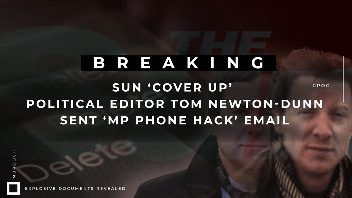BInvestigates's tweet image. BREAKING: Sun ‘Cover Up’ - Political Editor Newton-Dunn Sent ‘MP Phone Hack’ Email
Read the FULL STORY HERE:

bylineinvestigates.com/murdoch/2020/5…

#phonehacking #hackingcase #thesun