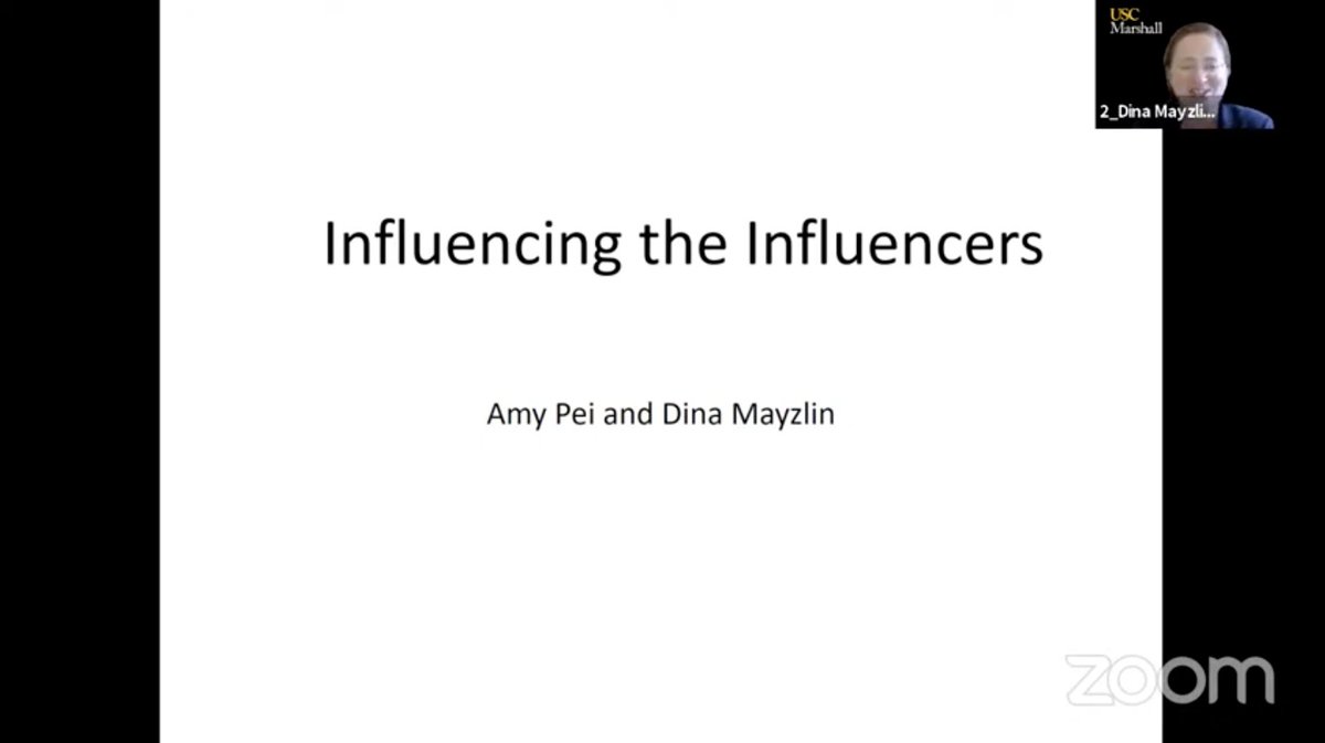 digitaleconorg's tweet photo. Now online! Watch #VIDEseminar with Dina Mayzlin @dmayzlin on "Influencing the Influencers" here: 

https://t.co/i6ALASdfhv https://t.co/Pbiw5mNmIq