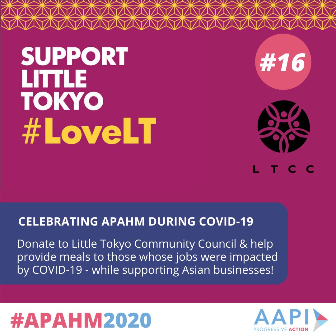 aapialliance's tweet photo. Our #APAHM during #COVID19 tip #16:

Donate or volunteer at @golittletokyo! They are providing community meals, and helping small #Asian businesses in LA!

#RootedInCommunity #LoveLT #LittleTokyo https://t.co/4w7aODo06X