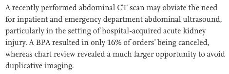 AliRaja_MD's tweet photo. Decreasing #DuplicativeImaging: Inpatient & #EmergencyMedicine #AbdominalUS w/in 72 Hours of #AbdominalCT
Nebiyu Adenaw, MD, et al. @JohnsHopkins
https://t.co/BTTukrJb98
@JACRJournal
#AppropriateImaging https://t.co/5snmQB0jv3