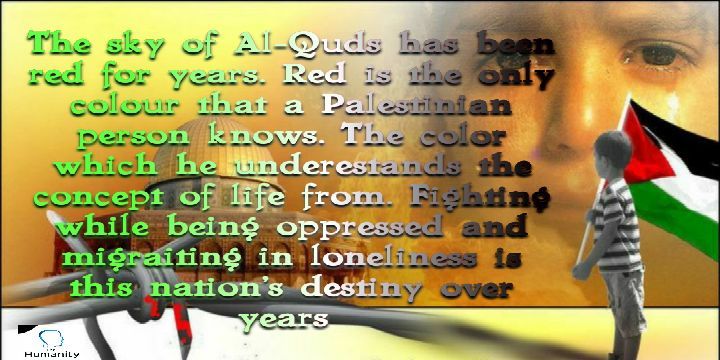 z_falah75's tweet photo. The sky of Al-Quds has been red for years. Red is the only colour that a Palestinian person knows. The color which he underestands the concept of life from. Fighting while being oppressed and migraiting in loneliness is this nation's destiny over years.
#Phalestin
#QudsDay https://t.co/wlHqNrF4Ii
