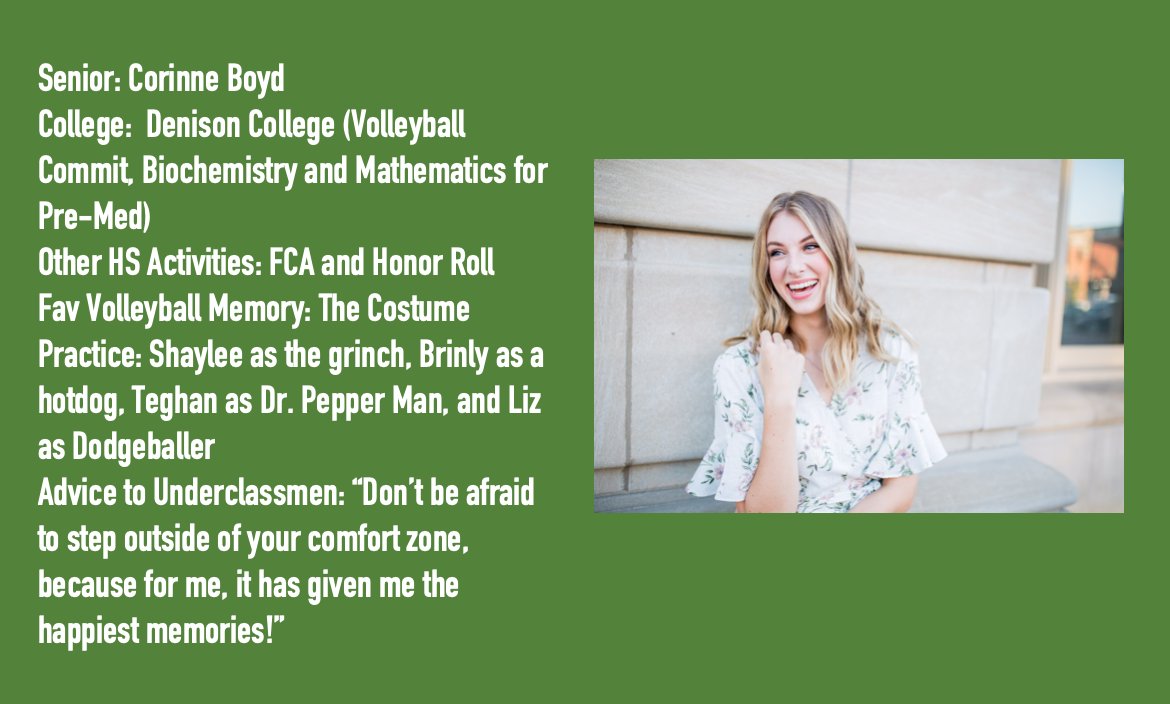 LSWVB's tweet photo. Thursday is for Corinne Boyd!  You will always be our favorite Ohioan!  Good luck! https://t.co/CPaagIsvjK