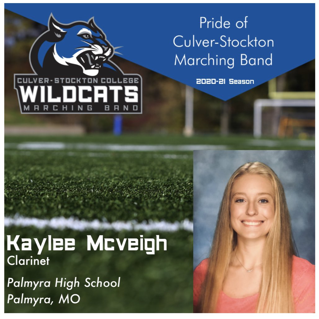 prideofcsc's tweet photo. We are excited to welcome our FIRST class of C-SC marching band members for the 2020-21 season! 
Welcome to the Hill and the #2020TOTHMB Kaylee!
We’re so excited to have you join the band family at Culver-Stockton College!
#goblue #thrillonthehill #TOTHMB https://t.co/bCFlHe3OSx