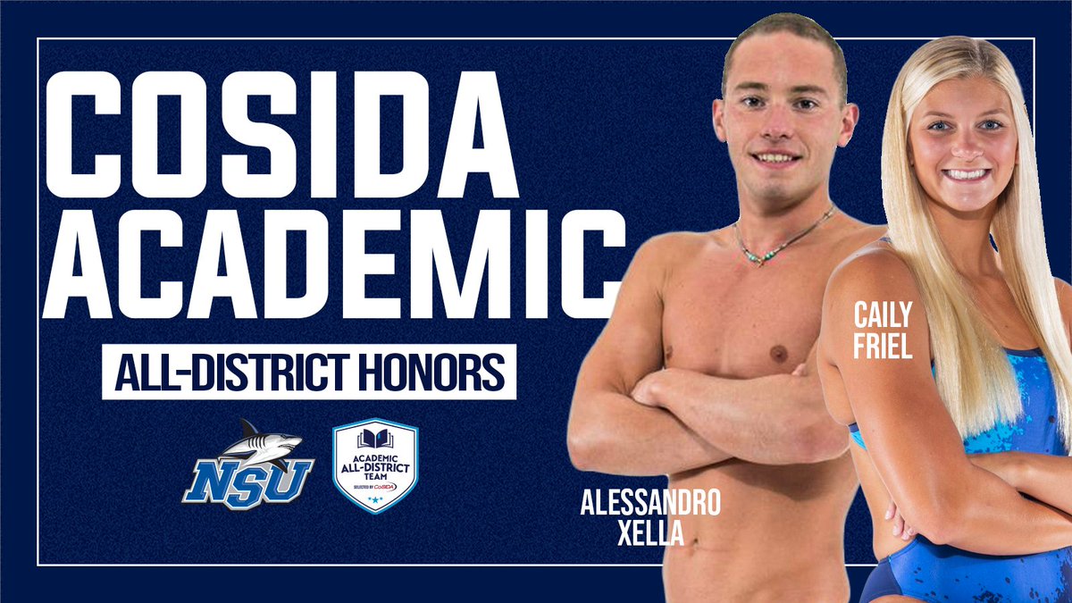 Nsu Swimming On Twitter Congrats Caily And Alessandro Friel Xella Earn 2020 Cosida Academic All District Honors Https T Co Np05ciufli Teamchlorine Preparetodominate Https T Co Tv7mznsbul