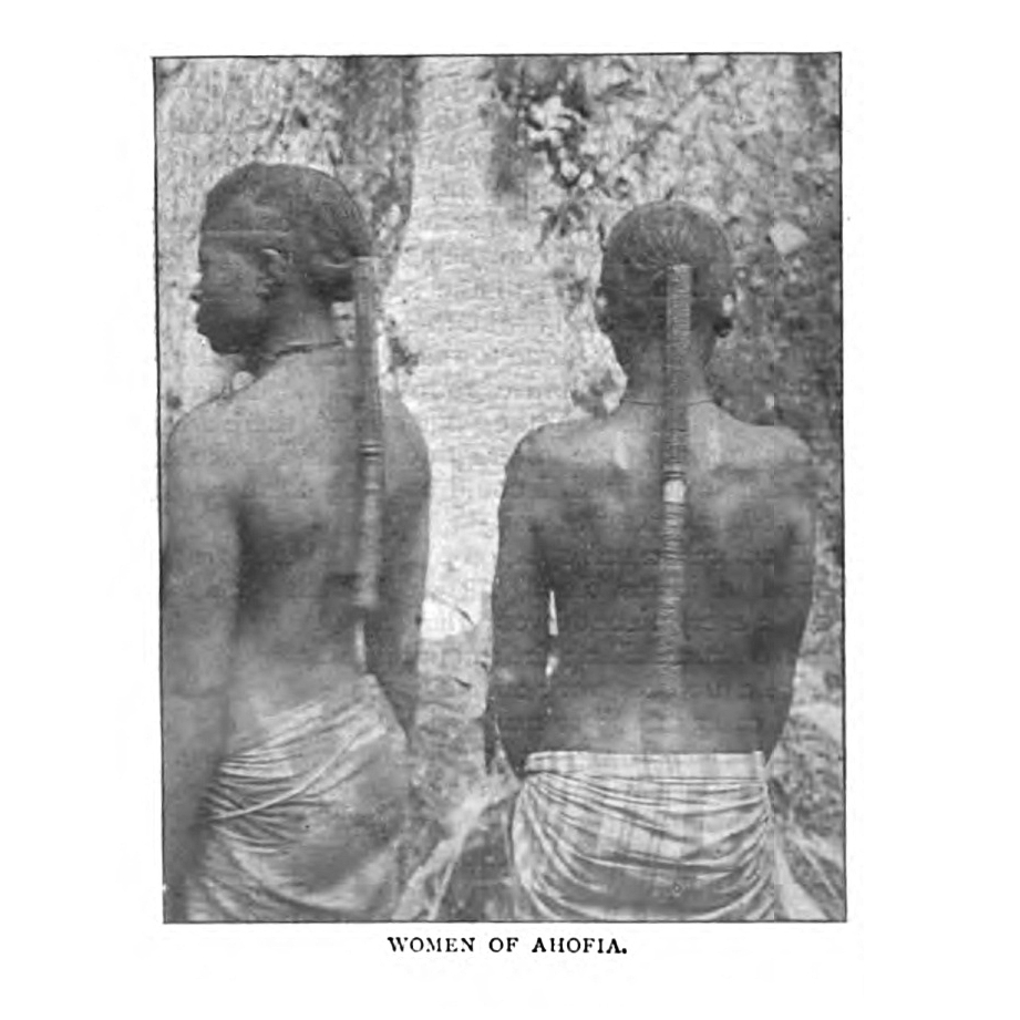 Ohafia women with long braids fashionable in Ohafia at the time. Photographed by Rev. William T. Weir. From The Women's Missionary Magazine of the United Free Church of Scotland, 1904. Google digitisation.