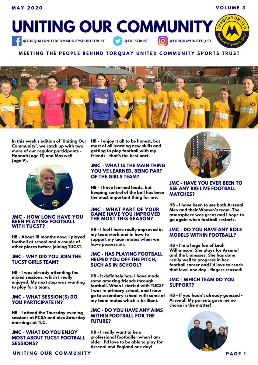 TUCSTrust's tweet photo. UNITING OUR COMMUNITY | NEWSLETTER

EDITION 3 our of bi-weekly newsletter, Uniting Our Community, is now live. 

👉https://t.co/OylZDiowEL

#TUCST #UnitingOurCommunity #YouthGulls #GirlsFootball https://t.co/yuXCDGSweT