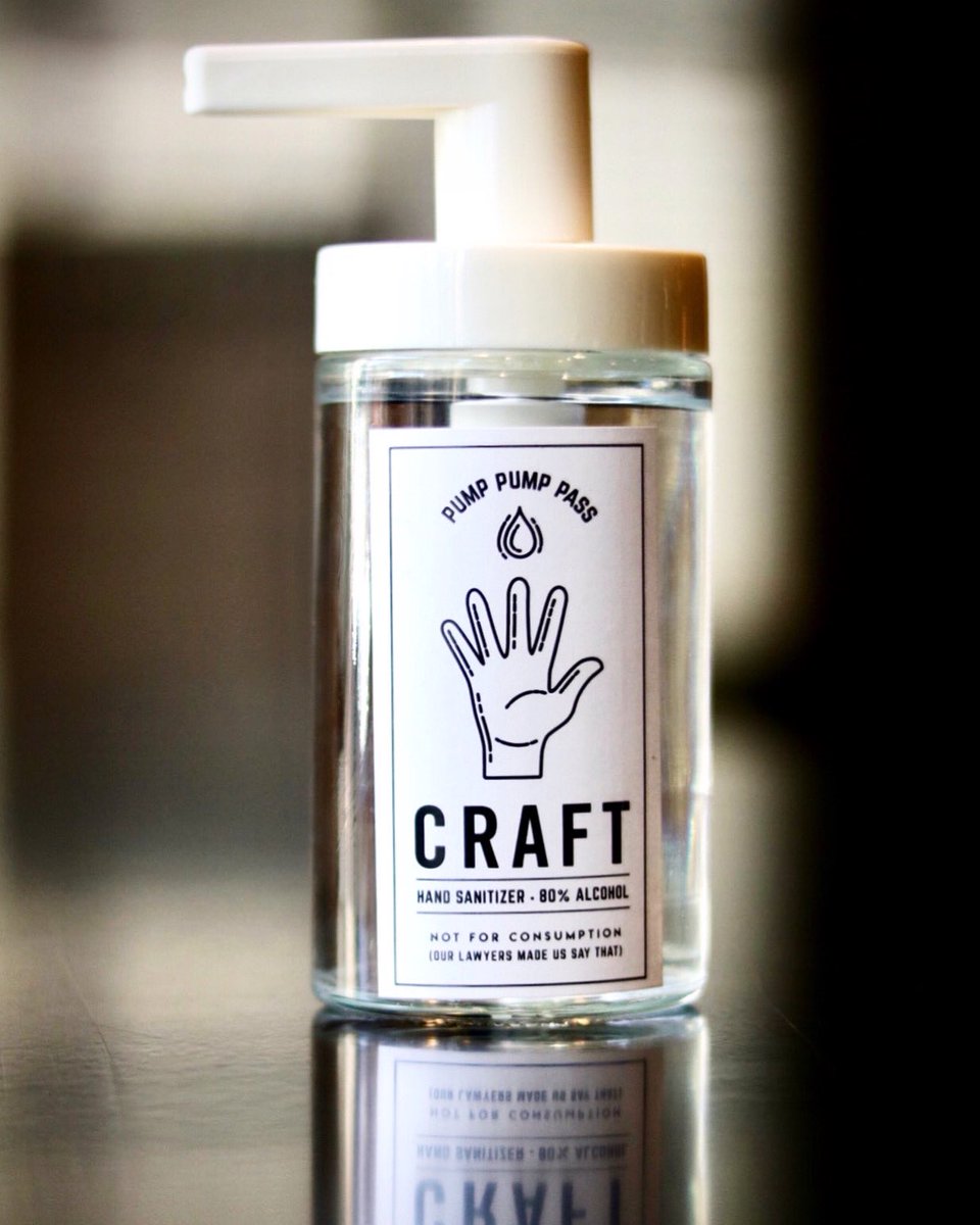 Pump, pump, pass. These hand sanitizer bottles with 80% alcohol (not for consumption - our lawyers made us say that) will be at every table, along with many additional safety measures. Read more: craftbeermarket.ca/edmonton
⁣⁣⁣