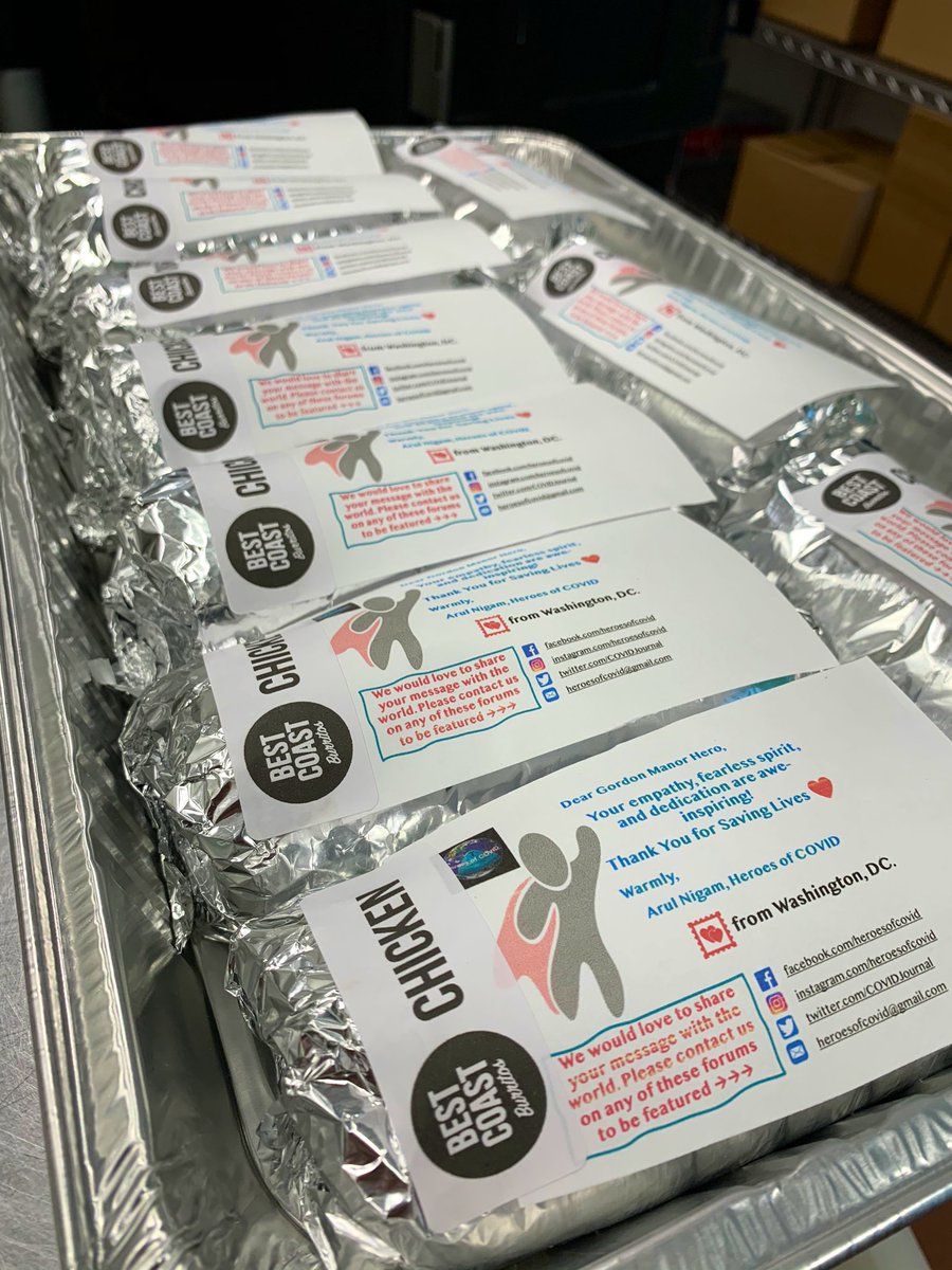 BCBurritos's tweet photo. Special ๐ฏ delivery! #Feedthefirst partnered again today @COVIDJournal & the โHeroes of Covidโ Team from Virginia/DC! Senior centers have been hit hard & we just wanted to show some love! This facility was affected badly w/an outbreak ๐ท last month. ๐๐ฝ Senior Care Health Heroes! https://t.co/WYFXbvS5Ab
