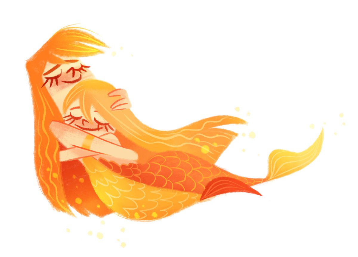 15 | Radiant Yellow + Rescue: sometimes another person can rescue you without all the drama and special effects. #mermay #mermay2020 #pantonemermay #wacommermay2020 #radiantyellow #mellowyellow #rescue #catchup