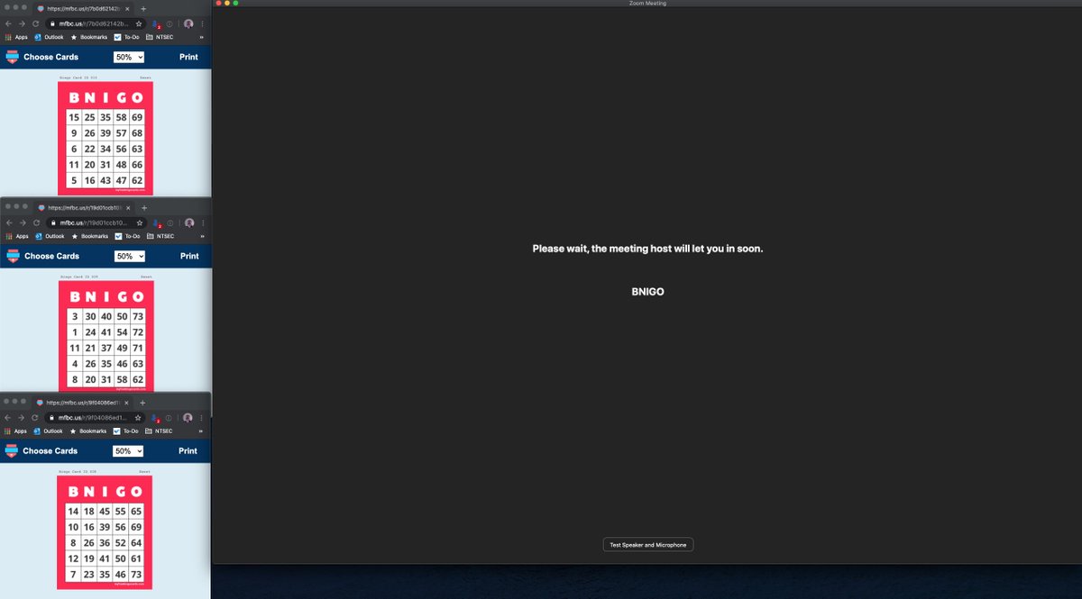 Online and waiting for the main BNI-Go evening Social hosted by Sean &amp; Emma !