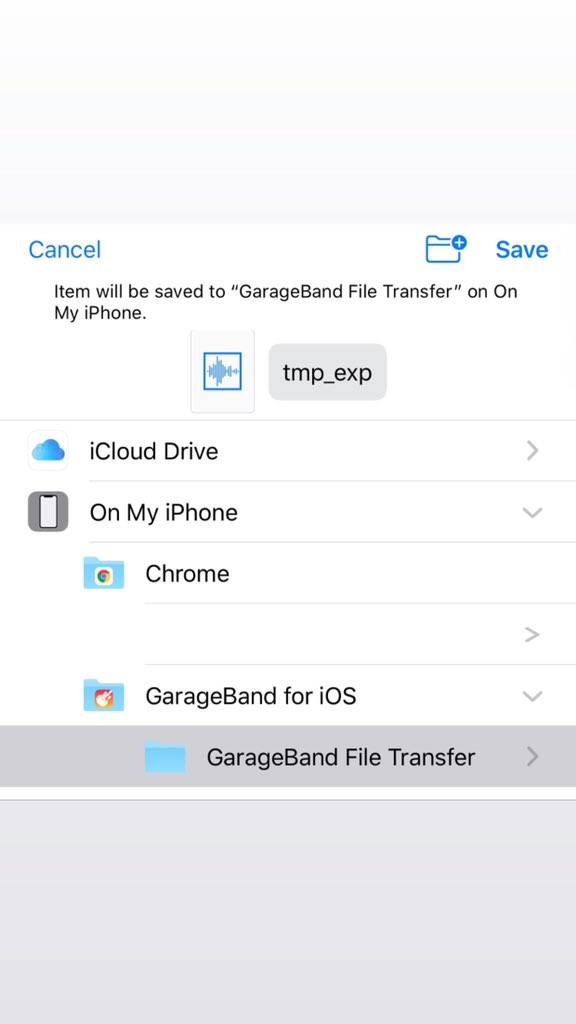 2. Open the ‘Video Editor #’ app click on ‘Extract Audio’3. Pick your screen recording and extract it.4. Click the sharing icon and save it to your files. Open the ‘On My iPhone’ drop down and pick ‘GarageBand File Transfer’ under ‘GarageBand for iOS’