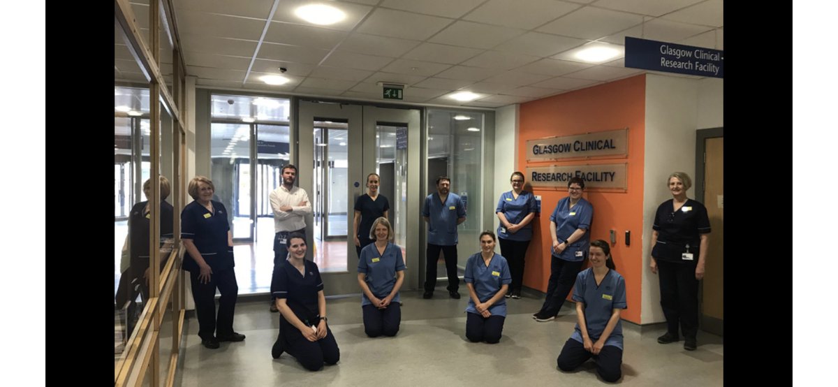 This is my amazing team at Glasgow Clinical Research Facility. They work tirelessly and relentlessly to offer groundbreaking trials and the highest quality clinical care. I am so proud to be in this team and call them friends. #TeamResearch #GCRF #clinicaltrials #NHSGGC