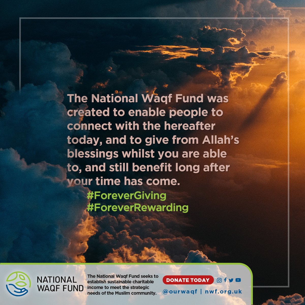 NationalWaqf's tweet photo. A Waqf is the ultimate form of Sadaqah Jaariyah, continuing to accrue hasanat years after you have passed on
Donate now: https://t.co/gzcBHbnyoZ
#OurWaqf #waqf #awqaf #wakf #awkaf #ramadan #donate #islam #sadaqah https://t.co/KfBkjI48wF