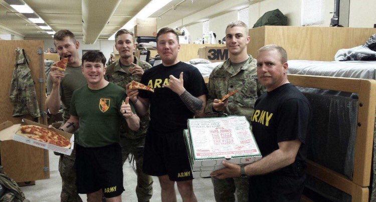 USOElPaso's tweet photo. Over 1,000 service members at McGregor Range enjoyed pizza thanks to our sponsor, the @GarySiniseFound . Thank you for your service! https://t.co/aS5OSsHUjE