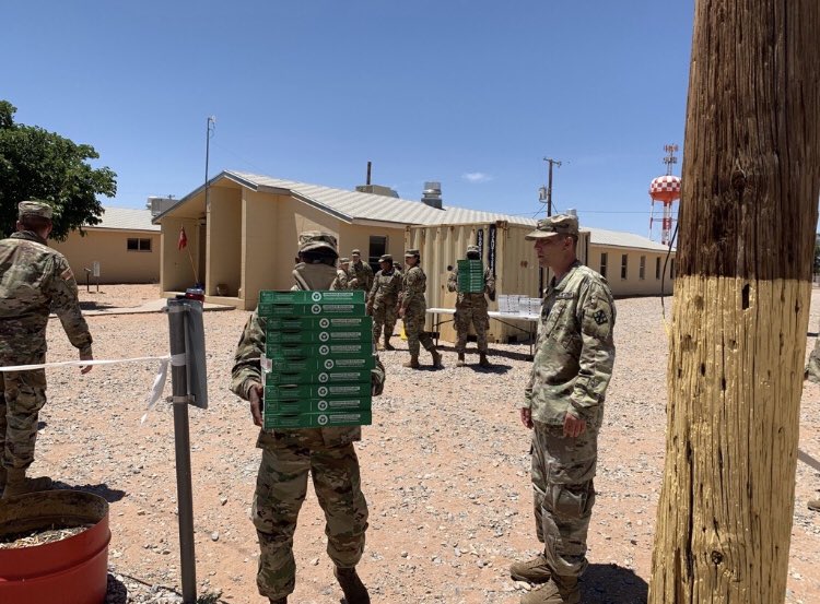 USOElPaso's tweet photo. Over 1,000 service members at McGregor Range enjoyed pizza thanks to our sponsor, the @GarySiniseFound . Thank you for your service! https://t.co/aS5OSsHUjE