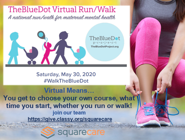 SquareCareNY's tweet photo. Join Our virtual Walk/Run on May 30th, 2020.   https://t.co/PWUAowrXuY @thebluedotprj https://t.co/sv0kIlE3bf