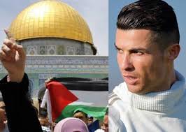 SSunngirll's tweet photo. Cristiana Ronaldo:
If I say i love isreal just once,FIFAwill introduce me as the best player of the year,but I never changesupporting of that hungry palestinian kid with isreal presidency.
#QudsDay
#Palestin https://t.co/FtbSiEOE1r