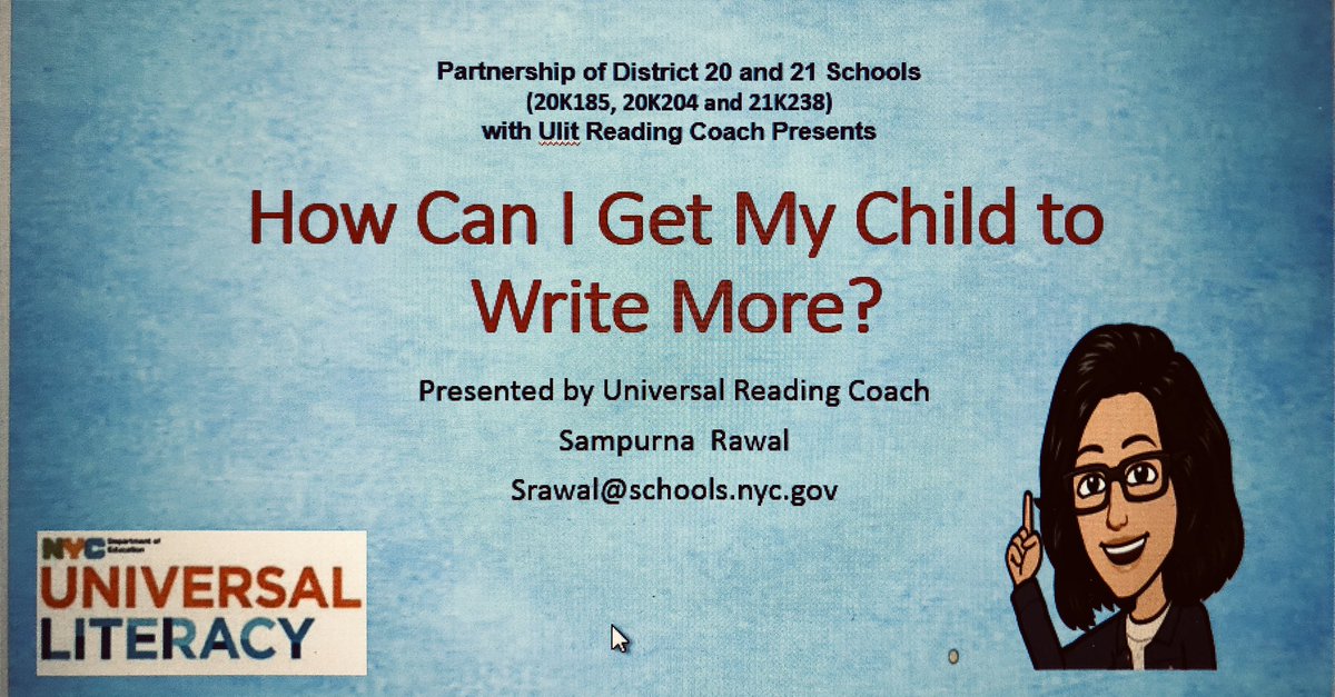 samrawal93_sam's tweet image. I had the pleasure of presenting remotely, “Reading and Writing Strategies” to 150 parents and counting from my multiple schools! @DOEChancellor @CWATSONHARRIS @JamieSolano8 @AFletcherDOE @ProfessorMunson @AllisonAngis @BKNHSSuptRoss @thedegoviagroup @ExecSuptKWatts