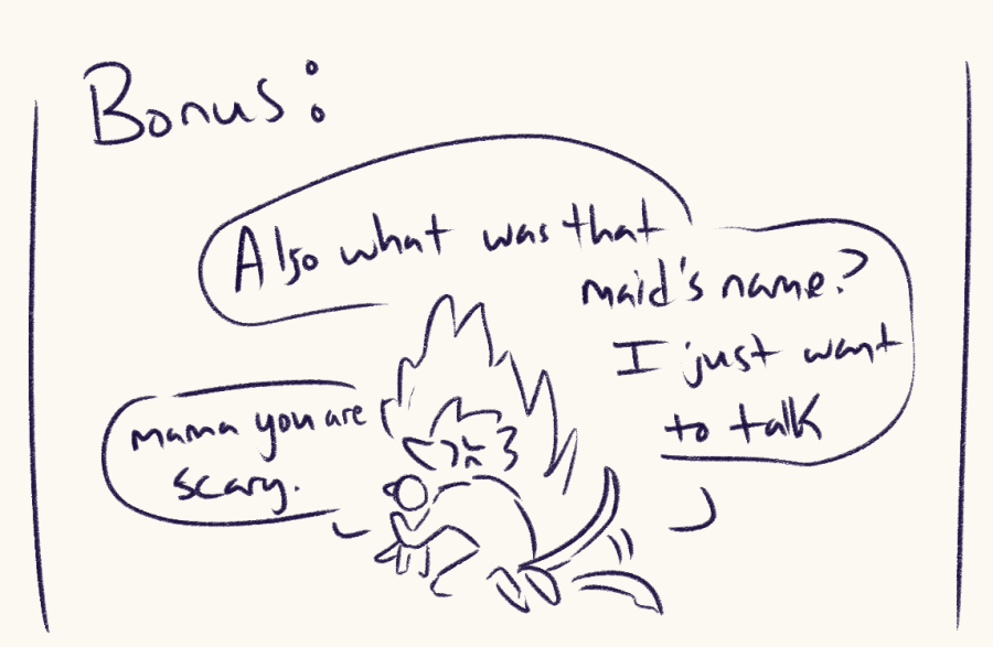 Another old AU ko-fi request comic - Catra mothering Nikala and feeling old wounds along the way ;;
