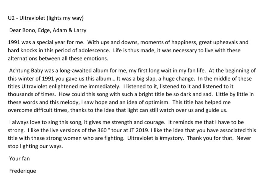 frederique74u2's tweet photo. @U2tour  #fanletters2U2 https://t.co/OntYvTqlYn