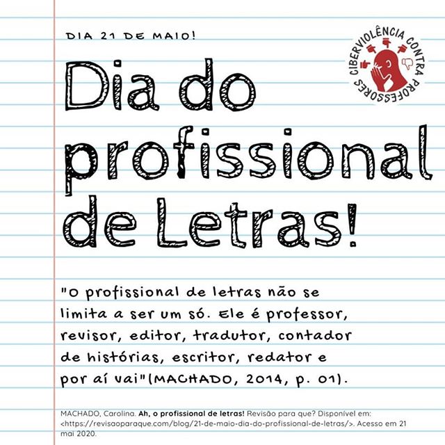 ciberviolenprof's tweet photo. Parabéns a todos nós, profissionais de Letras!
#Universidade
#ProjetoCiberviolenciaContraProfessores
#Letras
#Linguistica
#LinguaEstrangeira
#Literatura
#Educacao
#UFAPE #UFRPE #UAG #Letras
#DiadoProfissionaldeLetras https://t.co/AA8mexmG80