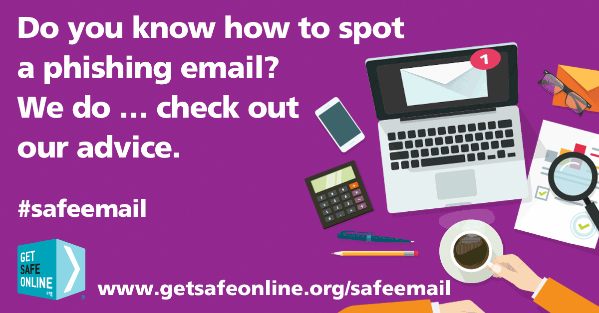 leicspolice's tweet photo. We know how to spot the tell-tale signs of a fraudulent email … do you? You can’t rely on bad spelling, poor grammar, suspect logos and too-good-to-be-true offers any more #safeemail https://t.co/G0enzfUyB3 https://t.co/KvQpML0ESX