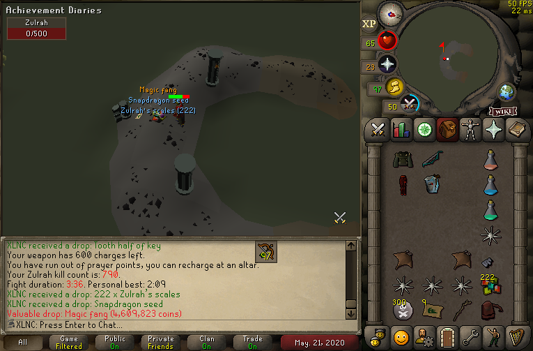 AltCtrlRS's tweet photo. Just blowpipe to go then done with Zulrah for a while. https://t.co/HSW0gcIyE6