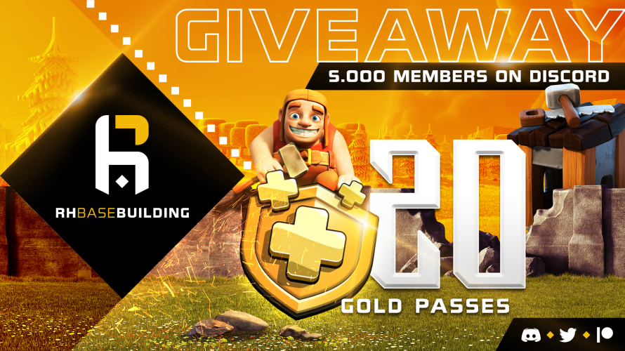 RHBaseBuilding's tweet photo. We are celebrating 5k members on RH bb server! It has been an amazing journey, and thank you all for constant support! ♥️

on this occasion we have a huge giweaway 20x gold passes.😍 All you need to do is join our Discord: https://t.co/uh7YaFDV06 and react on post! good luck 🍀✌ https://t.co/4hoDlNzcrG