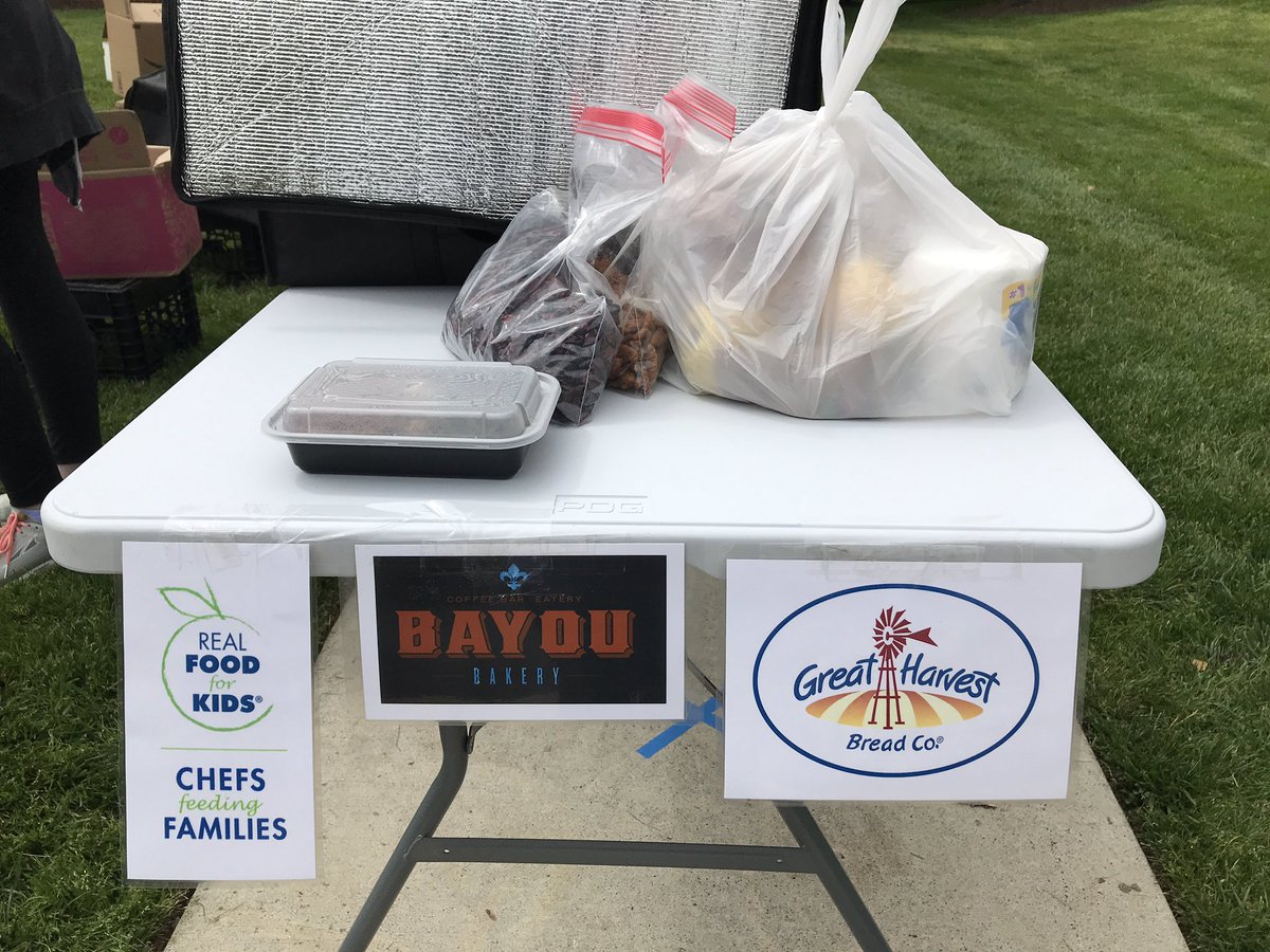 AbingdonVandP's tweet photo. Another successful meal and book distribution today thanks to @BayouBakery @realfoodforkids @nova_breadhead @FlikISDining @SamaraBooks @AbingdonPTA and @AbingdonGIFT!  #WeAreInThisTogether #APSPerfectPartners @VPLiaison https://t.co/9TVVdfVHg3